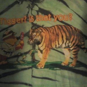 Winnie the Pooh and tiger tee shirt with stripes,g